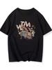 Women's Plus Size Brown Oversized T-Shirt: Loose-Fit, Short-Sleeved, Perfect for Summer Couples, Enhances Fairness, Trendy Style