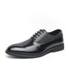 Large Size Men's Business Dress Leather Shoes 2025 Spring and Autumn New Men's Lace-up British Pointed Leather Shoes Wedding Shoes