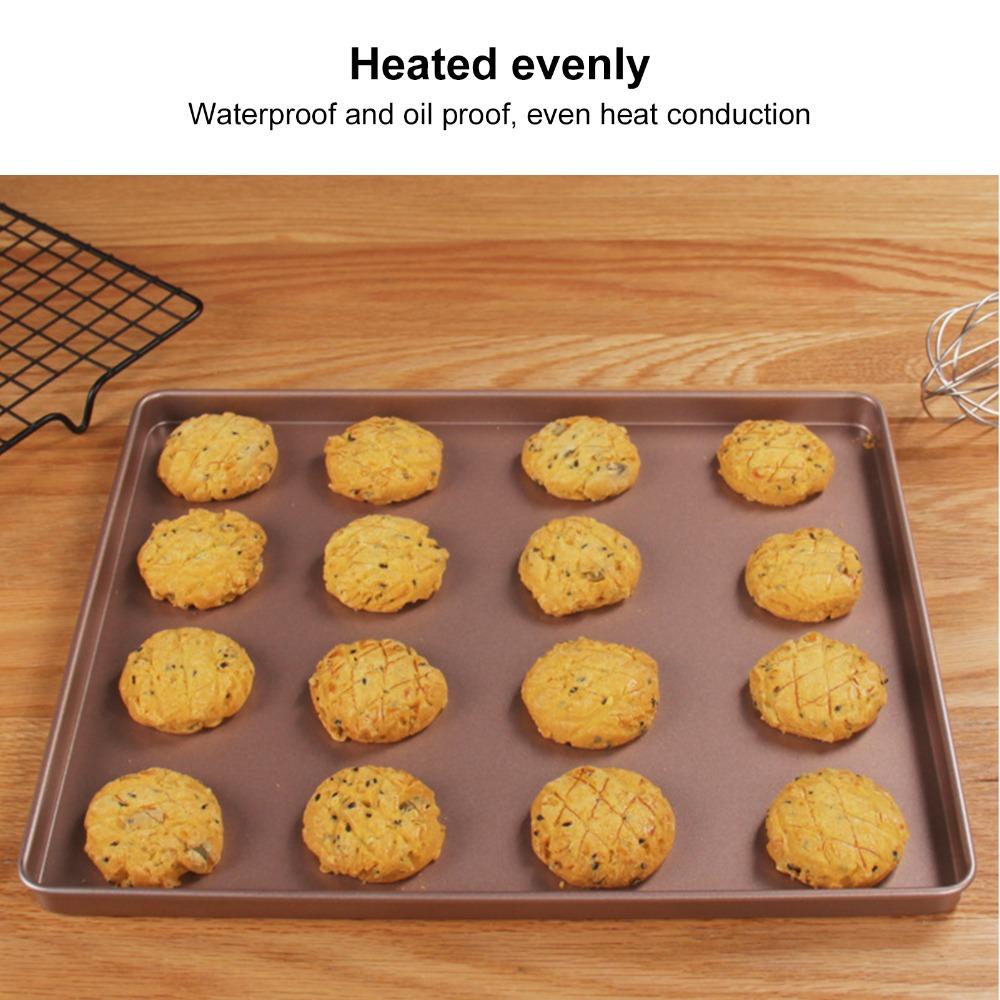 Carbon Steel Multifunctional Baking Pan Non Stick Rectangle Non Stick Pizza Pan Gold Rolled Edge Bakeware