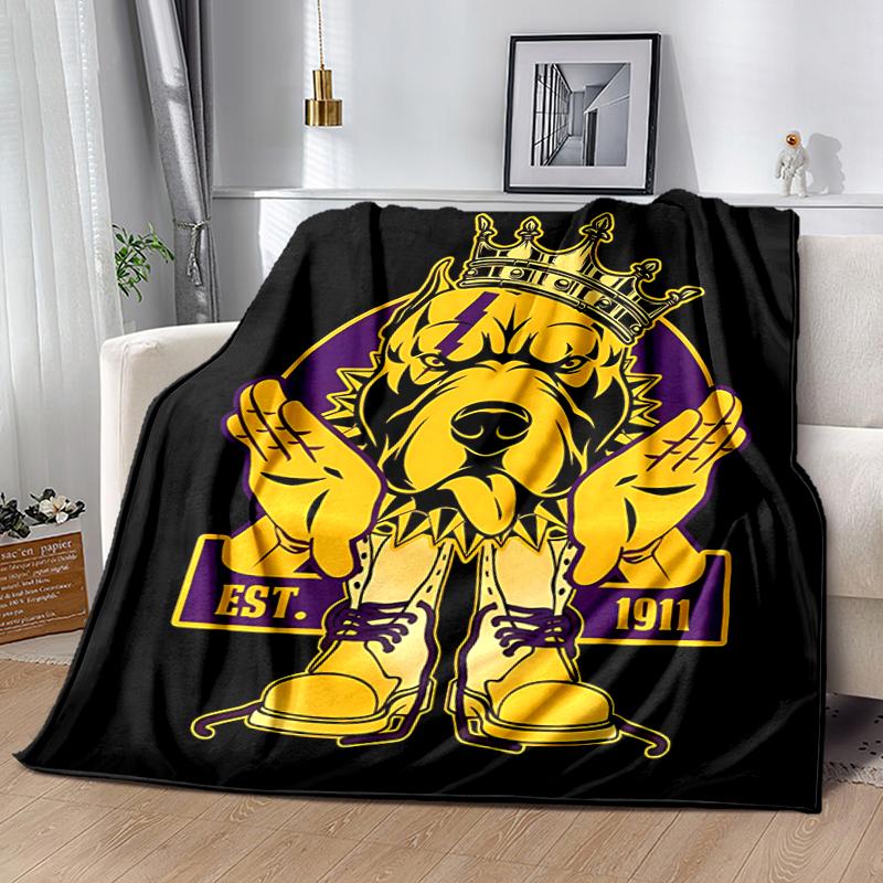 1pc Blanket Omega Psi Phi logo1 Print Design, Lightweight Blanket for Sofa, Bed- Soft &Warm, Gift for All Seasons like Christmas, Halloween