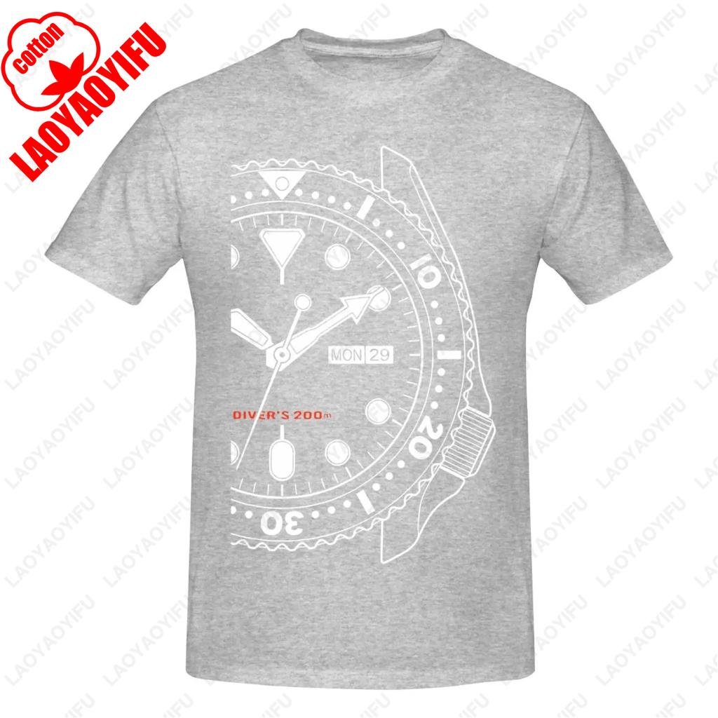 For Skx007 Watch Fans Unisex TShirt Summer Mens TShirt Fashion Crew Neck Short Sleeve Classic Black Humor Retro Style