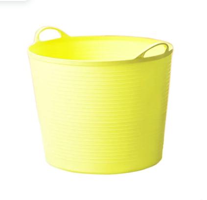Flexible Laundry Basket 12L Capacity Soft Plastic Storage Tub with Handles for Household Organization and Storage Solutions