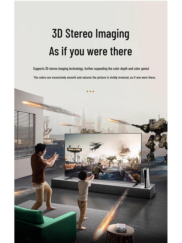 HDMI 2.1 Optical Fiber Cable for 4K/8K High-Definition Video, Monitor, TV, and Projector Connection Extension