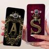 Clear For Samsung J1 2016 SM-J120F Cover For Samsung Galaxy J1 2016 Case Luxury Crown A-Z Letter 2D Flat Pattern Soft Phone Case