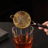 Japanese Style 304 Stainless Steel Tea Strainer With Bamboo Handle Handwoven Mesh Filter Loose Leaf Brewing