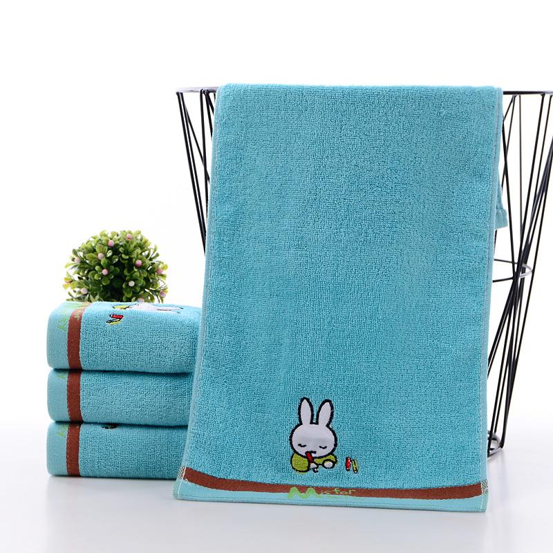 

Children s towels, pure cotton, baby household face washing towels, kindergarten all cotton thickened wholesale children s towels 25*50cm синій