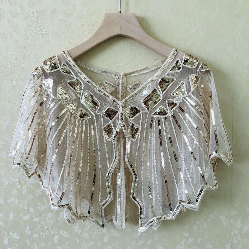 Women's Summer Sequin Shawl Cardigan: Versatile Evening Cape for Sun Protection, Perfect with Skirts.