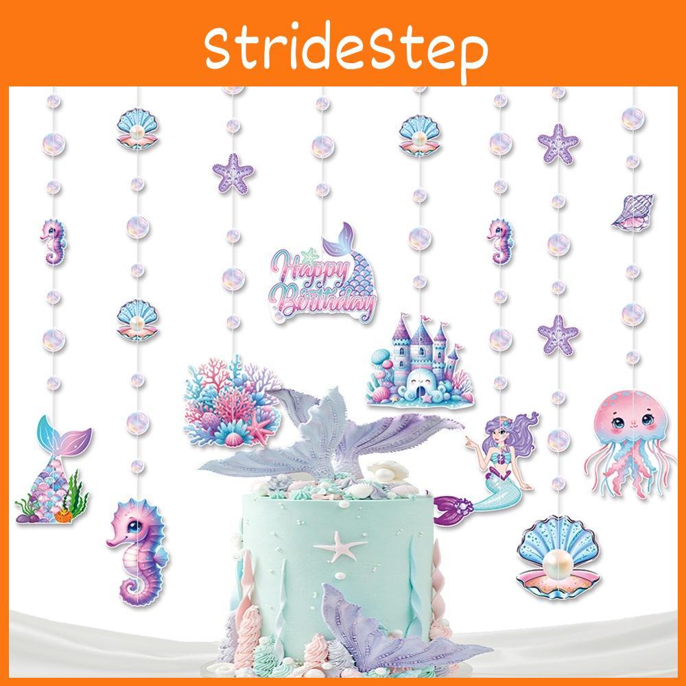 Birthday Theme Mermaid Decorations Hanging Pendant For Kids Party Celebration