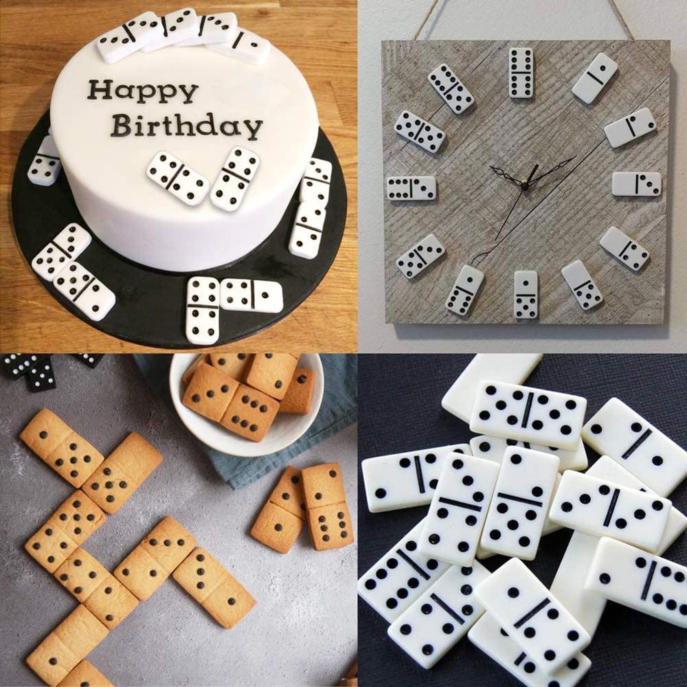 Shiny Dominoes Silicone Epoxy Resin Mould Cake Mold Fondant Molds Cake Decorating Tools Chocolate Fondant Tools Soap Mold Diy