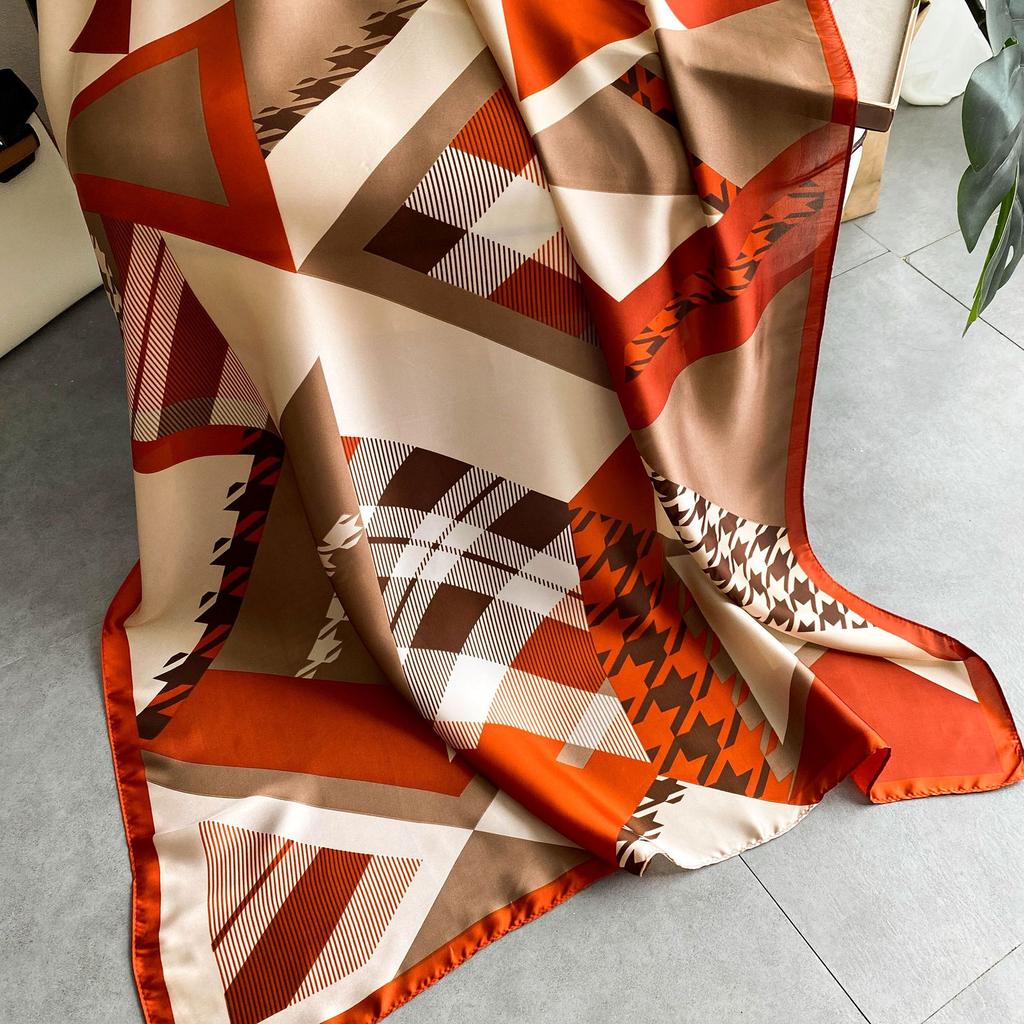 Hochwertige, luxuriöse Seidenschals, Stirnband, Schals, Halstuch für Damen, Ketten-Seidenschal, dekorativer Schal für Damen