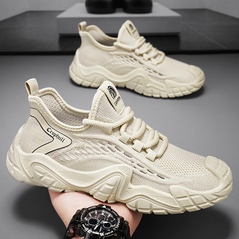 Breathable All Season Fly Woven Hollow Out Trendy Shoes For Sports Running, Fashionable And Versatile Casual Shoes
