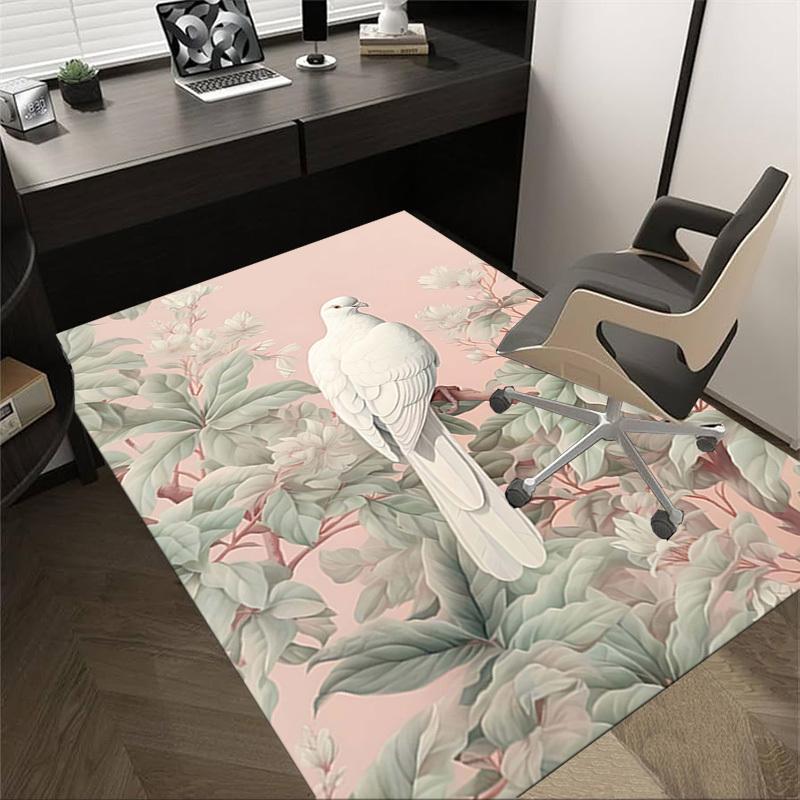 

1PC bird, floral Extra Large Non Slip Floor carpet, Office, family, bedroom, Studio Large Area Rug Indoor Rugs, Vibrant Colors 60cm by 90cm