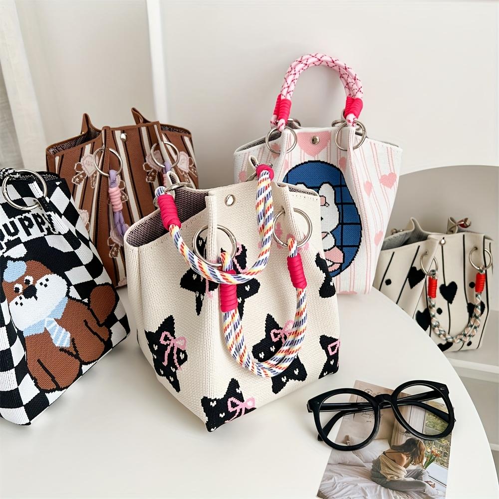 Large Capacity Women's Handbag | Ring Buckle Drawstring Casual Carry Bag Foldable Bucket Bag