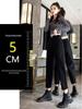 2025 Winter Black Velvet Thickened High-Waist Slimming Loose Harem Jeans for Petite Women