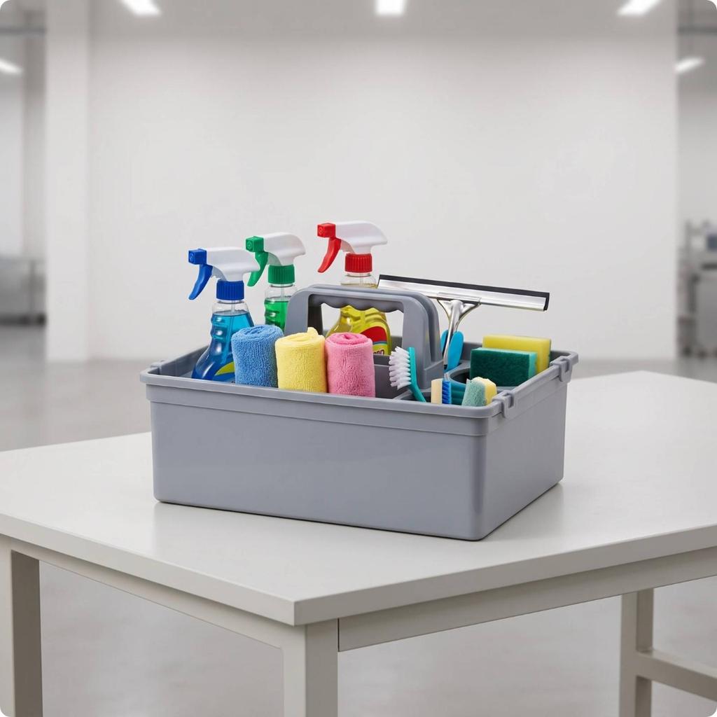 Cleaning Organizer with Handle Versatile Container Compact for Cleaners
