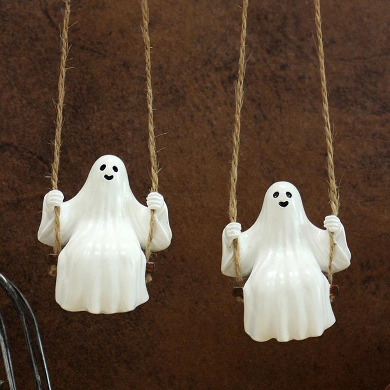 Swinging Phantoms Outdoor Decoration Shatterproofed Resin Craft For Year Round Halloweens Enthusiasts