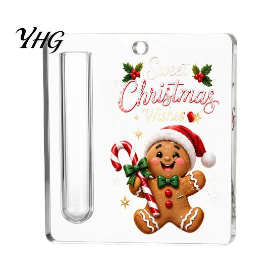 Acrylic Cash Display Holder Christmas Gift Ornament, 2D Money Card Decoration, Xmas Hanging Decoration Tree Ornament for Tree, Fireplace Creative