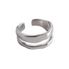 Retro Niche Irregular Glossy Ring INS Double-layer Design Personality Senior Sense 100% Match Trendy Party Ring
