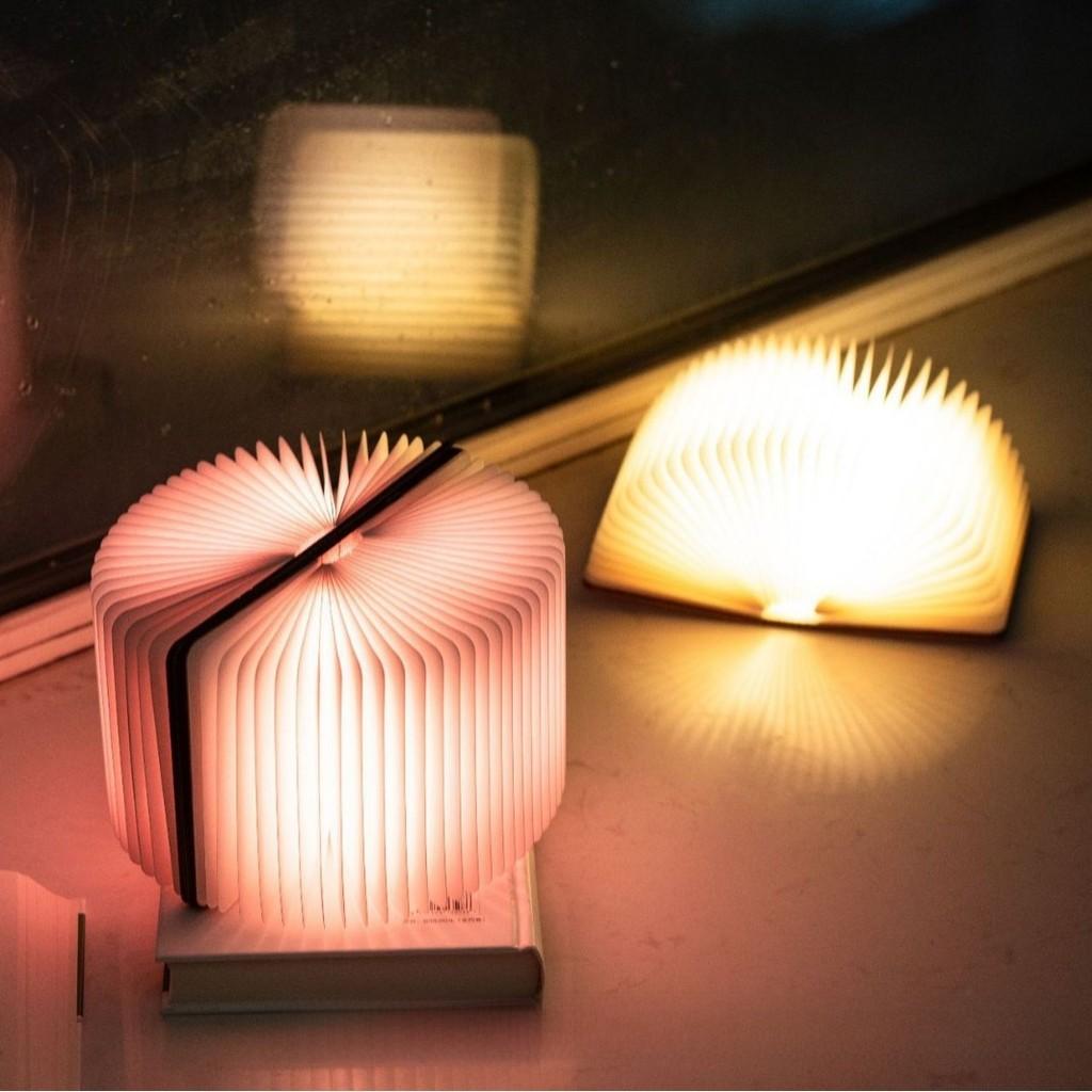 Modern Wooden Foldable Book Lamp With Handcrafted Design For Bedroom Nightlight And Gift