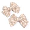 2 Pezzi/lotto Dolce Tessuto a Quadri Fiocco Design alla Moda Fiocchi Colorati per Cucito Fermaglio per Capelli Cerchietto Accessori per Capelli Regalo Forniture per Abbigliamento