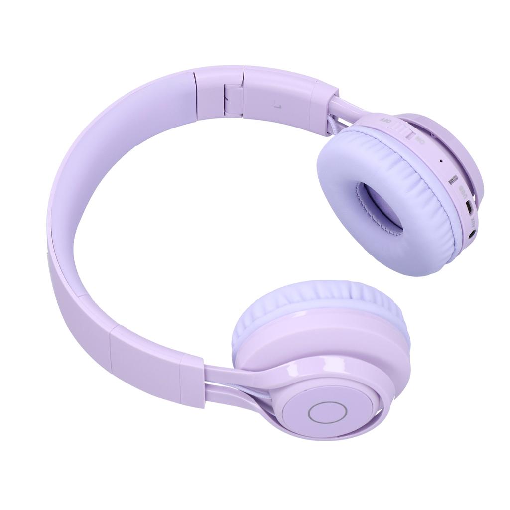 BT06C Children"s Bluetooth Headset LED Light Stereo Foldable Protect Hearing Kids Wireless
