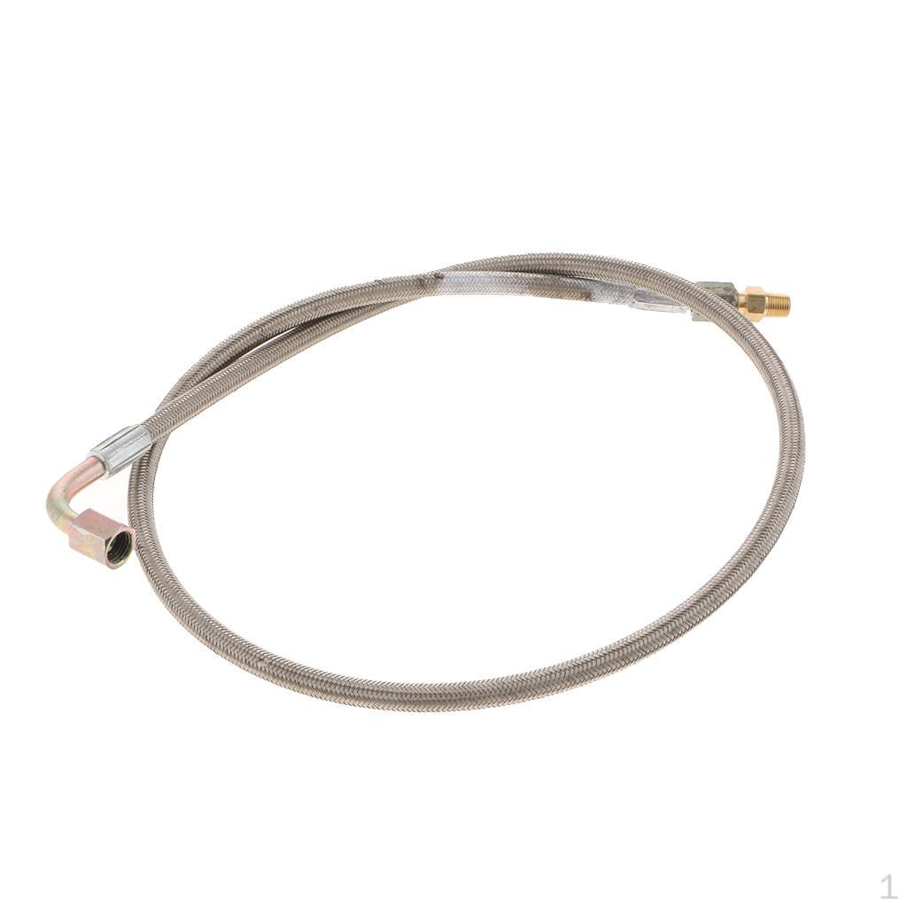 

Oil Feed Line Hose Steel Braided -4AN 90 Degree PTFE
