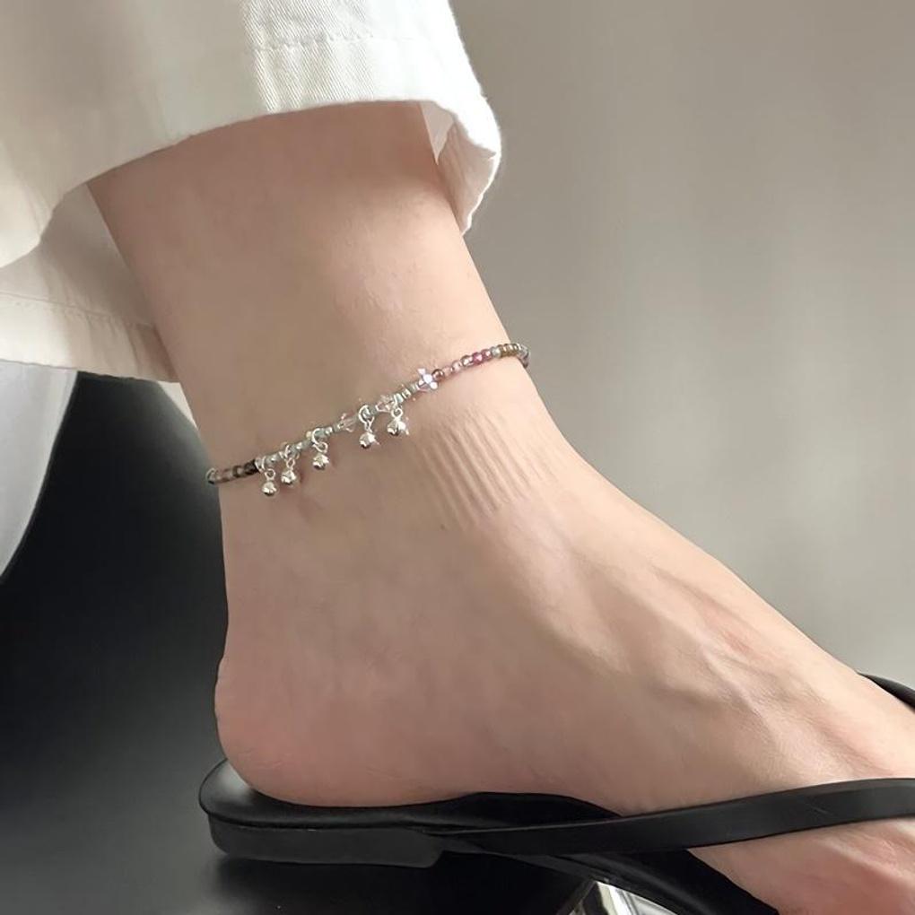 

Women s Silver 925 Color Drop Crystal Anklet drop