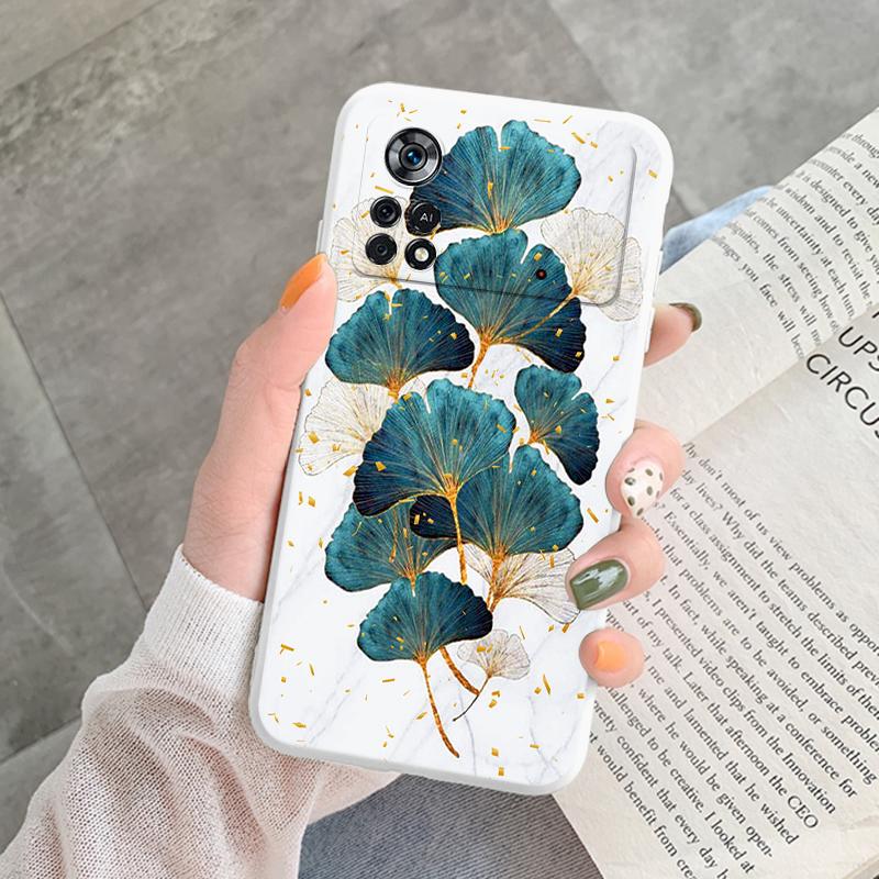 For Poco X4 Pro 5G M4Pro Cover Funda Vintage Flower Leave Protective Cover TPU Capa For Xiaomi Poco X4 Pocox4 X 4 M4 Pro Coque