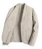 Men's Light Luxury Casual Blazer - Spring/Summer 2025, Thin Single-Breasted, Solid Color, Slightly Wrinkled Suit Jacket.