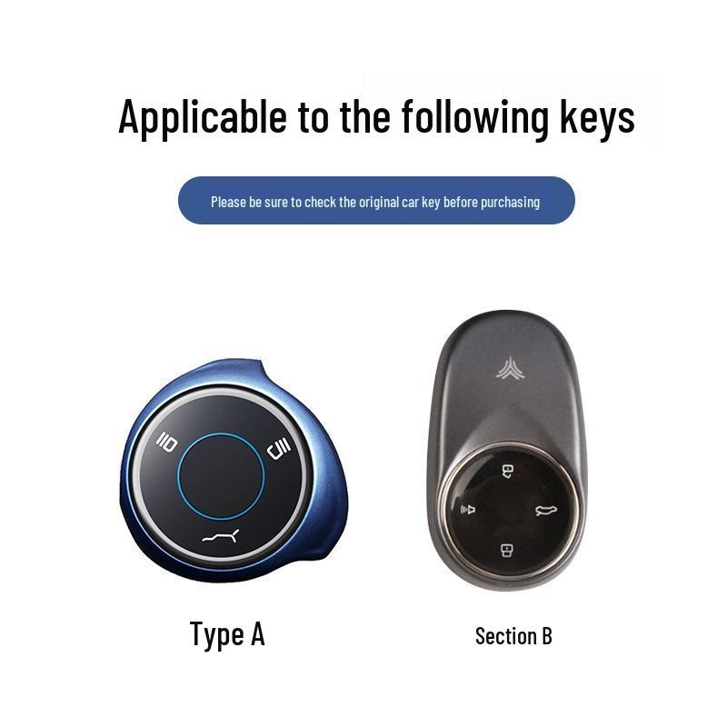 Nezha S Key Case: Luxury Metal Hanging Key Buckle for New Energy V Car – Anti-Lost Remote Control Bag for Men (U2/GT)