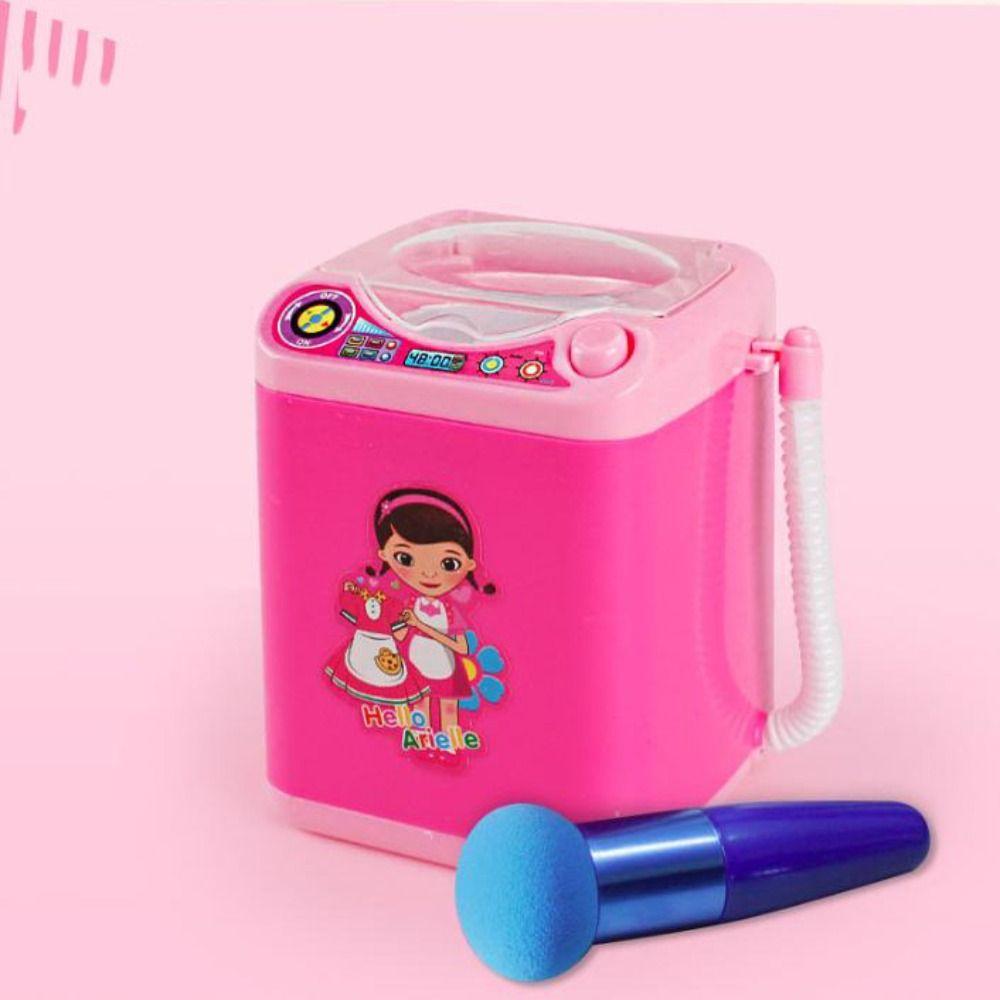 Simulated Mini Electric Washing Machine Portable Electric Dehydration Washer Pretend Play