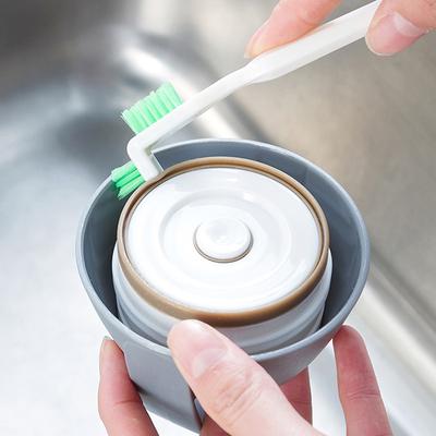 3Pcs Clean Narrow Cup Notch Brush Kit Long Handle Straw Cleaning Brush Set Glass Tube Baby Milk Bottle Gap Cleaner Kitchen Tool