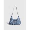 IELGY Ladies One-Shoulder Underarm Bag Retro Motorcycle Cross-Body Crescent Bag
