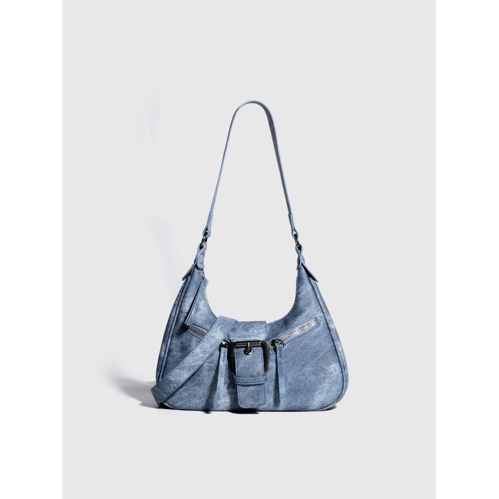 IELGY Ladies One-Shoulder Underarm Bag Retro Motorcycle Cross-Body Crescent Bag