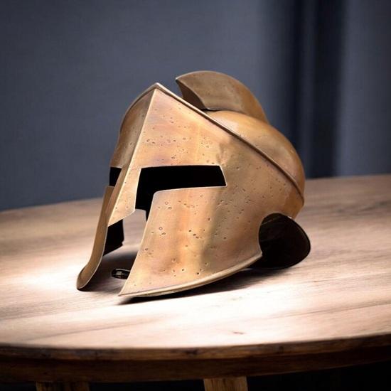 Spartan Warrior Helmet Bronze Greek Corinthian Helmet Medieval Armor Collectible Ancient Warrior Gift