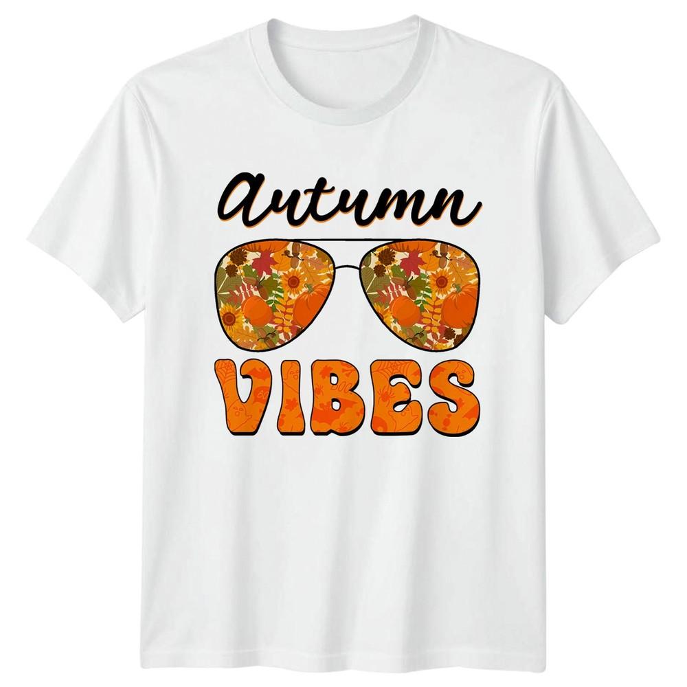 Autumn Vibes TShirt Fall Halloween Seasons Thanksgiving S