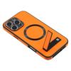 For iPhone 16 Pro Max Kickstand Case Compatible with MagSafe PC+TPU+PU Phone Back Cover
