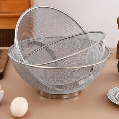 Stainless Steel Flour Sieve Sifter Colander Drain Basket Filter Juice Strainer