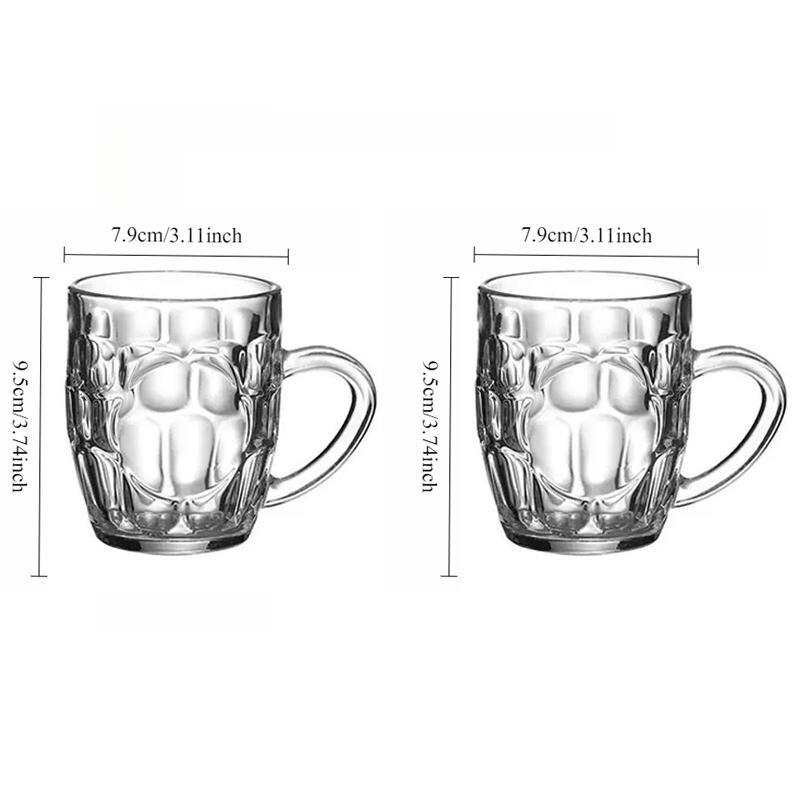 

Trend Wheat Beer Glass Creative Drinking Utensils Diamond Shaped Glass Cup with Handle Art Design Iced Coffee Cup Exquisite Gift 2pcs