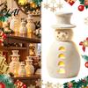 Decorative Snowman Lamp Christmas Light LED Lights Resin Figurine Light-up Hollow Night for Holiday Party Tabletop Decor Festive