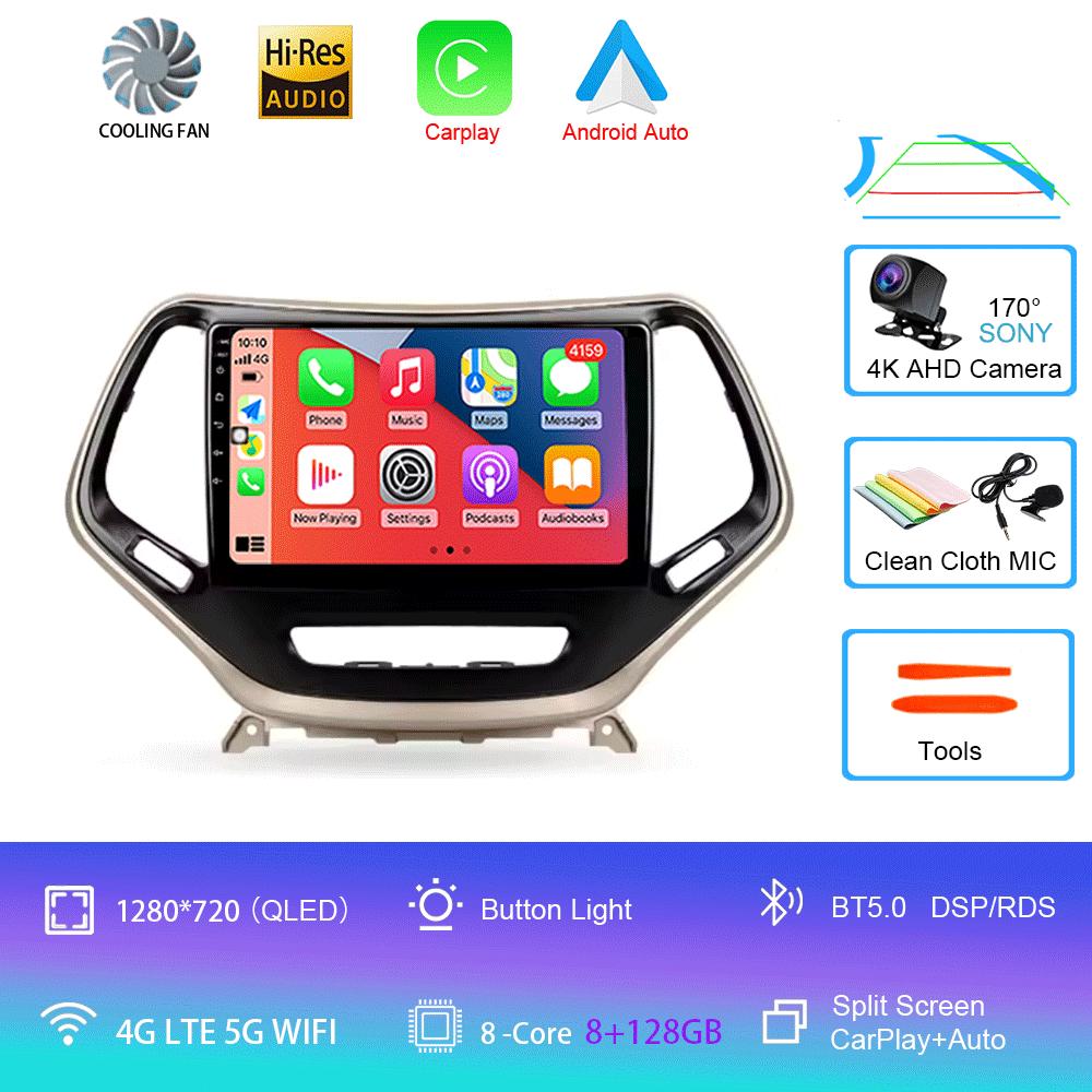 Android 14 For Jeep Cherokee 5 KL 2014 - 2018 Car Radio Multimedia Video Player Navigation No 2din 2 din DVD