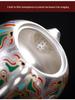 Handcrafted Dunhuang Silver-Plated Tea Set: Portable Kung Fu Gift Box Souvenir