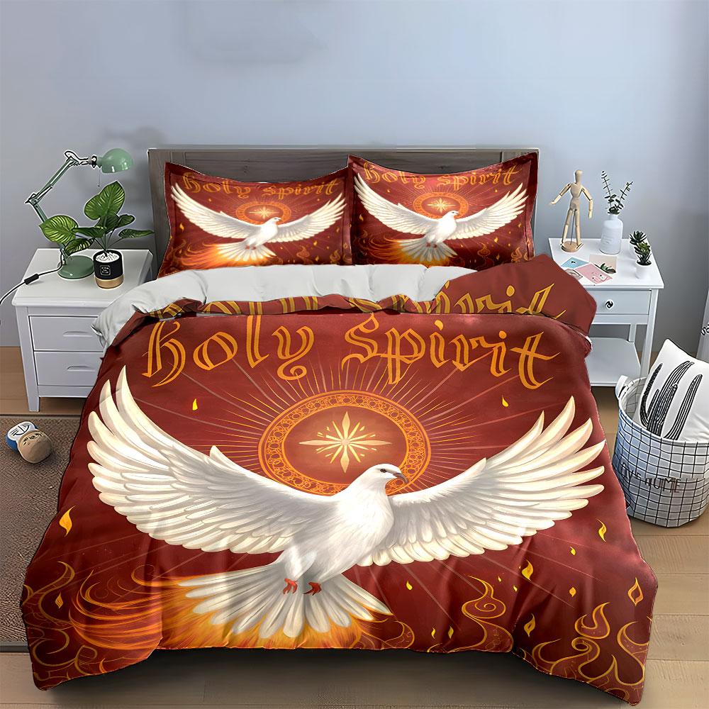 Holy Spirit Artwork For Worship  Kid'S And Adults' Bedroom Decor, Exquisite Three-Piece Bedding Set Gift