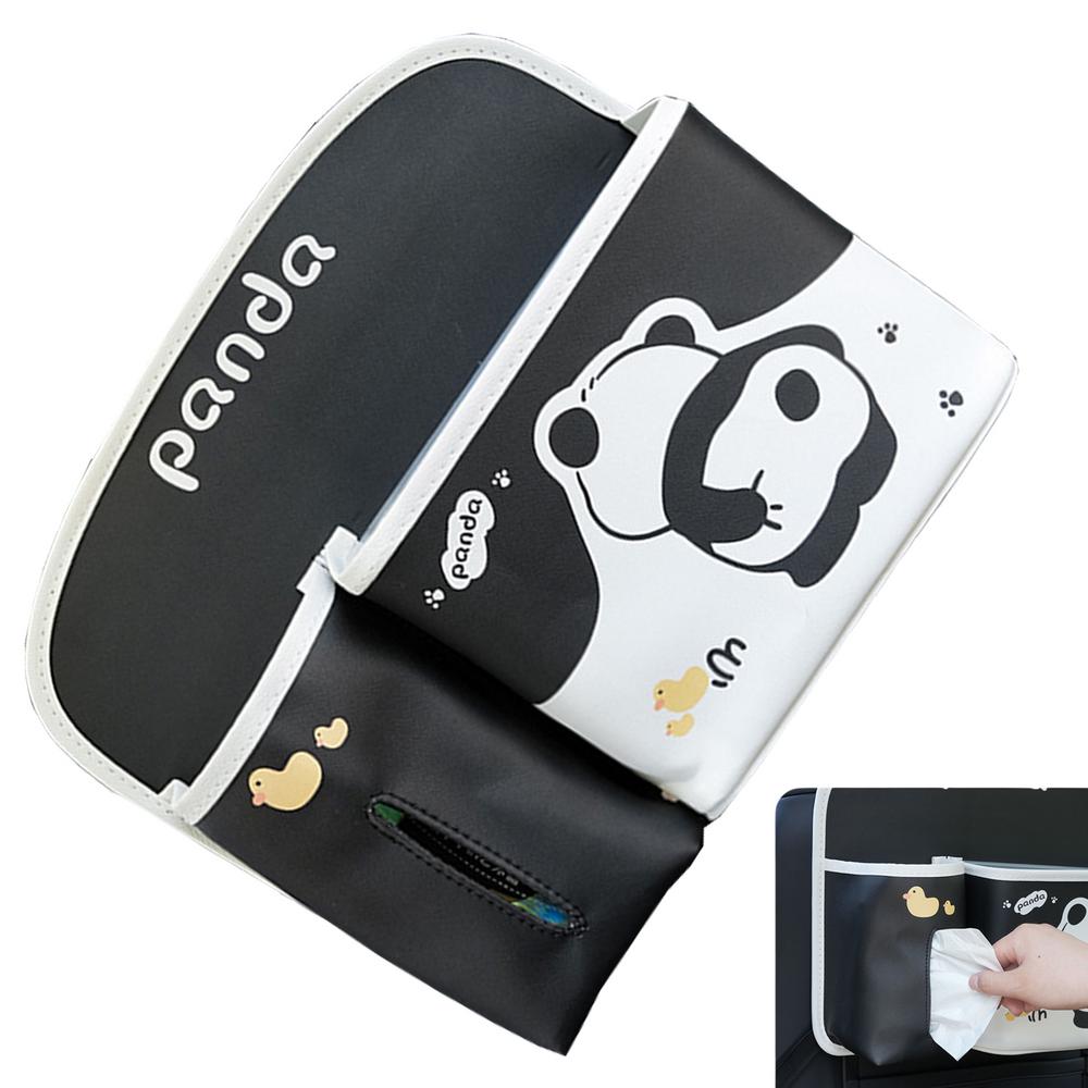 

Сумка для хранения на сиденье автомобиля с рисунком панды из искусственной кожи, сумка для спинки сиденья автомобиля, органайзер для спинки сиденья автомобиля, органайзеры и хранение на заднем сиденье