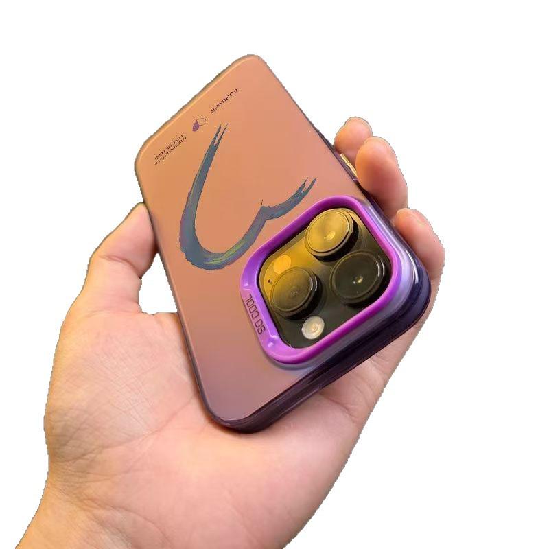 Husă de telefon cu gradient de inimă, Argintiu rezistent la cădere pentru iPhone 17/16 Pro Max/15/14 Plus