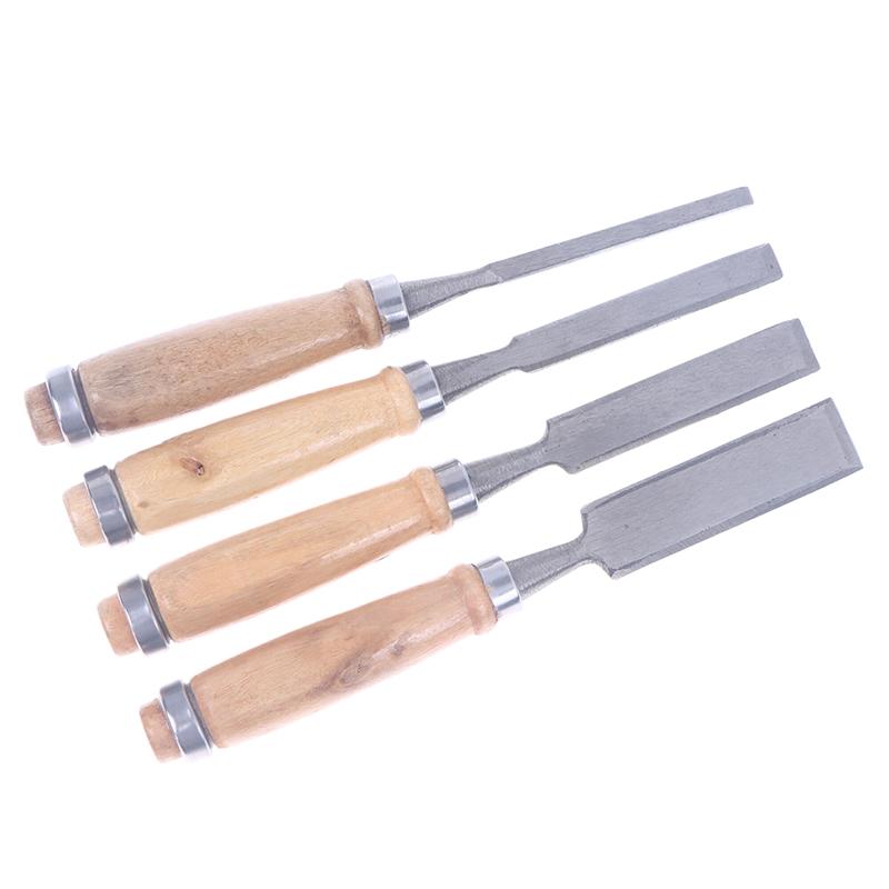 6/12/18/24Mm 4 Stück Holzschnitzmeißel Set Professionell für Holzbearbeitung mit Ergonomischen Holzschnitzwerkzeugen DIY Hilfswerkzeuge