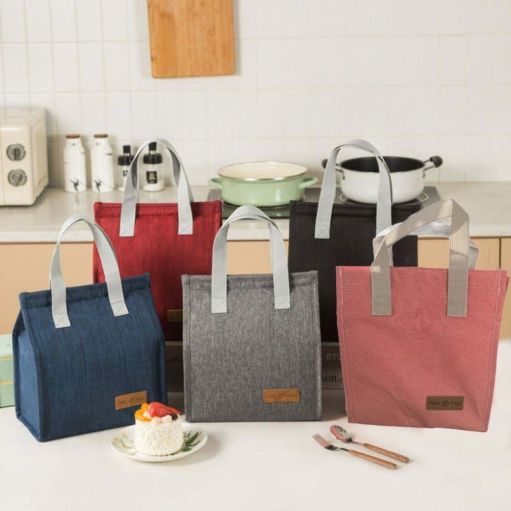 Food Bag Food Hand Bags Thermal Breakfast Organizer Tote Canvas Lunch Bag Waterproof Lunch Bag