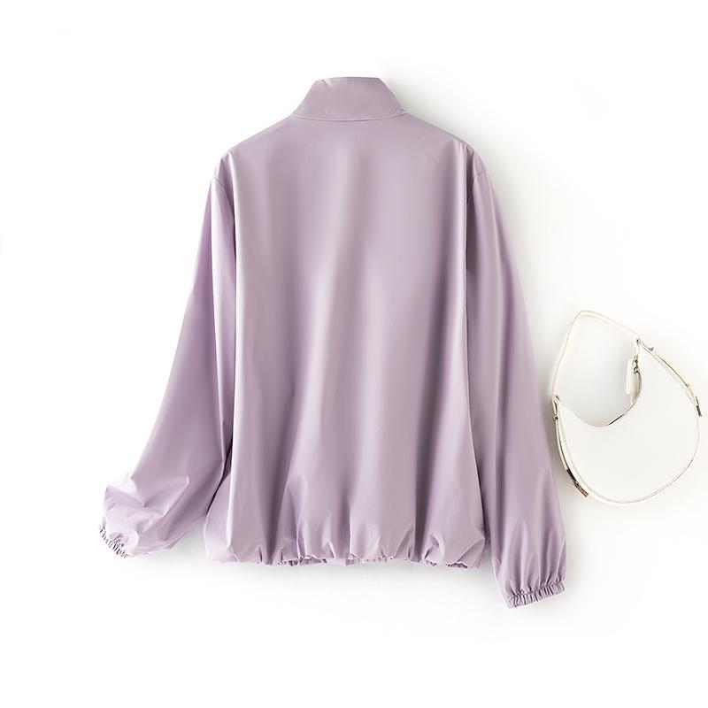 2025 Aurora Wind Casual Women's Petite Versatile Windbreaker Jacket - Spring/Autumn Solid Colors