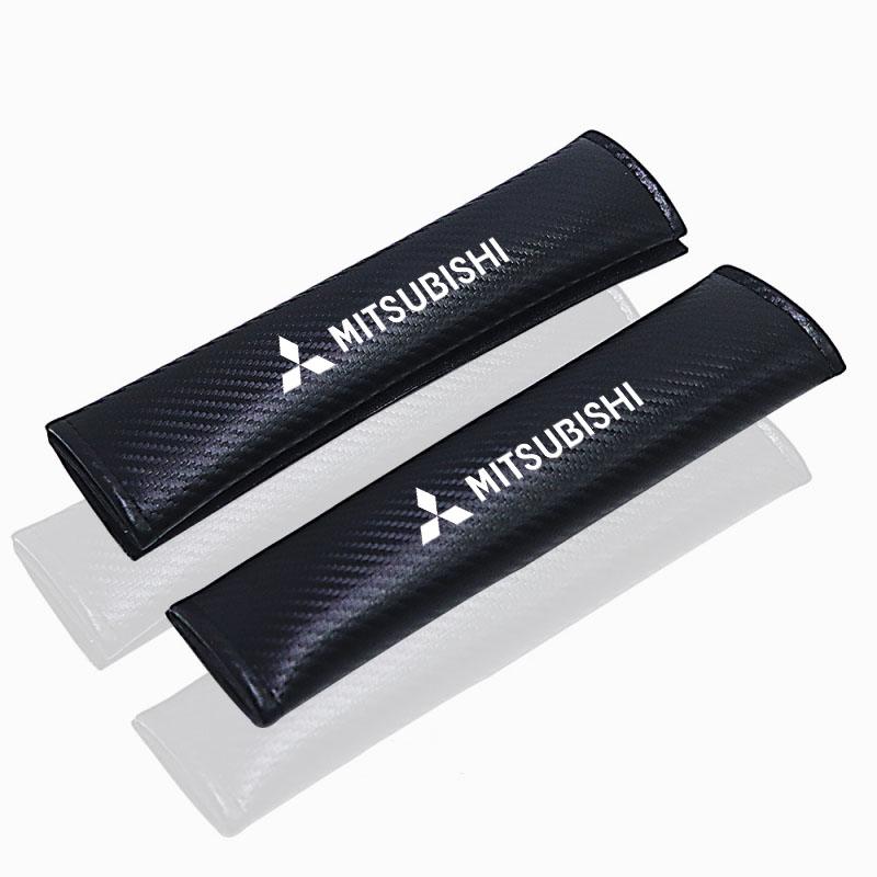 

2pcs Car Seat Belt Cover Shoulder Protector Pads for Mitsubishi Outlander Lancer 9 10 ASX L200 Pajero Eclipse Auto Accessories чёрный