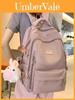 Girl College Backpack Nylon Large Capacity With Multicompartment For School Use